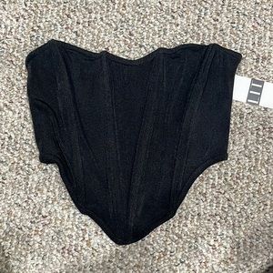 Black velvet corset